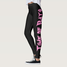 Legging Hora dos Morcegos - Pop de Abstrato, rosa e roxo