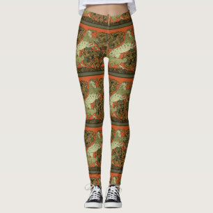 Legging Horse Medieval Arts Artesanatos Art Nouveau