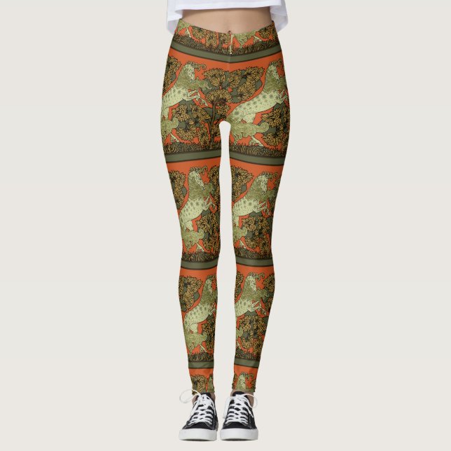 Legging Horse Medieval Arts Artesanatos Art Nouveau (Frente)