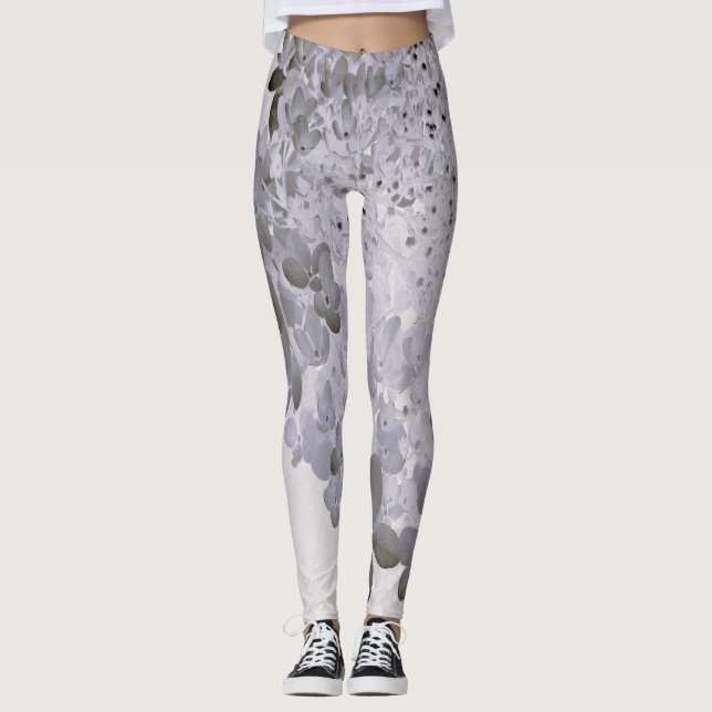 Legging Hortênsia Limelight Preta e Cinza Elegante (Frente)