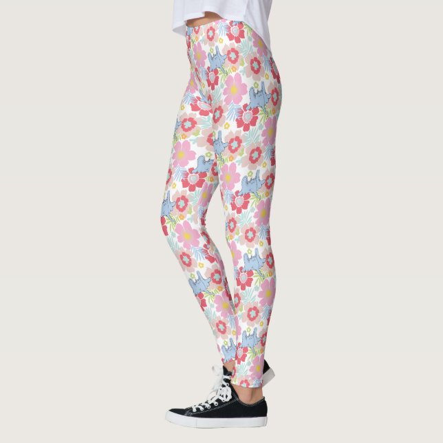 Legging Horton Hears A Who | Padrão de Flor de Pastel (Esquerda)