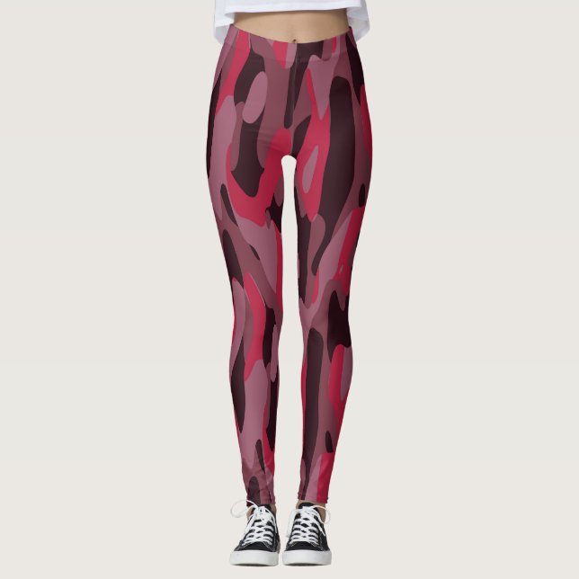 Legging Hot pink and Burgundy Camo (Frente)