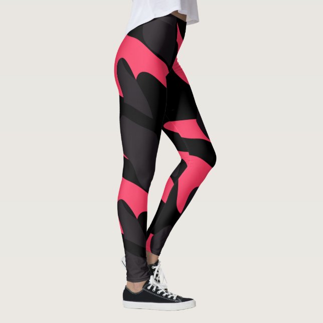 Legging Hot pink, gray and black Camo abstract (Direita)