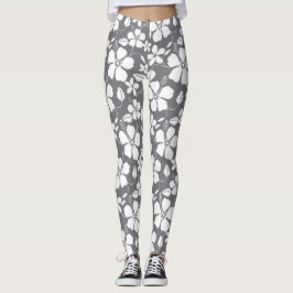 LEGGING HULA HAWAIANA (HIBÍSCO) EM ESTANHO