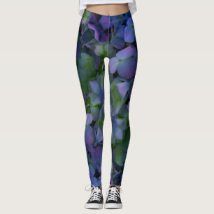 Legging Hydrangeas violeta púrpura