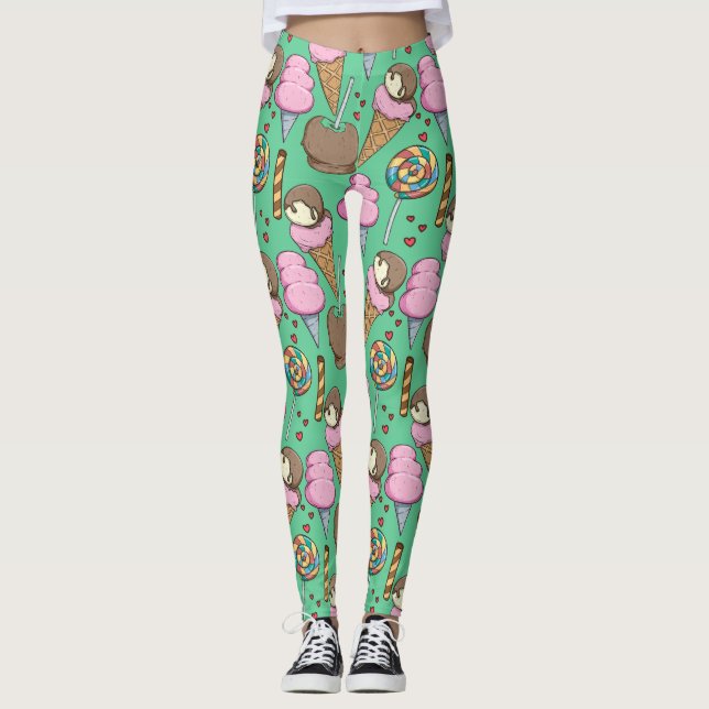Legging Ice cream pattern | Lollies pattern | lollipop 29 (Frente)