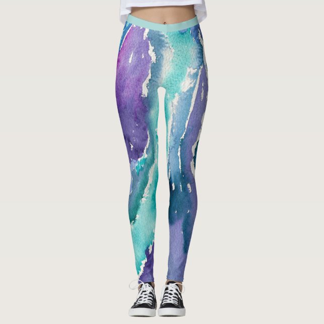 Legging Ícicles Teais (Frente)