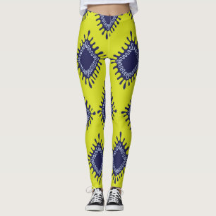 Legging Ikat Tribal: Padrão Moderno Na moda.