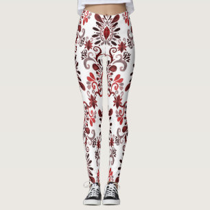 Legging Ikat Watercolor: Étnica Tribal Sem Vista.