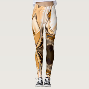 Legging Iluminação refletora torcida a laranja-acastanhada