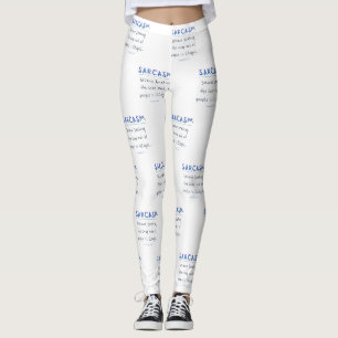 Legging Ilusão de metal polido de sarcasmo da SlipperyJoe'