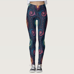 Legging Ilusão Liquid Galaxy   Gradiente Surreal Sem Costu