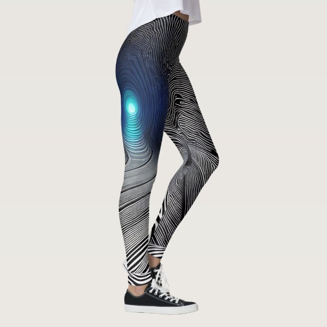 Legging Ilusões Ópticas De Impressão De Zebra, (Direita)