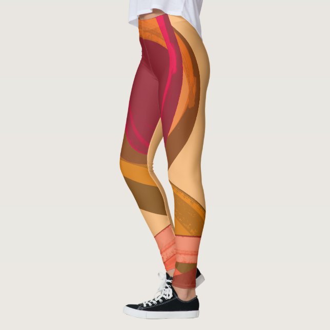 Legging Ilustração Abstrata da Chuva de Cabo Verde para Ca (Esquerda)