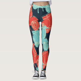 Legging Ilustração Colorida do Patinete Vintage