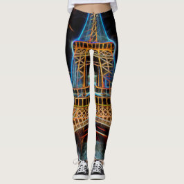 Legging Ilustração da Torre Eiffel - Paris, França