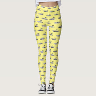 Legging Ilustração de desenho animado a motor