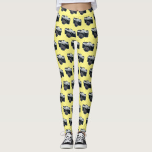 Legging Ilustração de desenho animado com câmera de filme