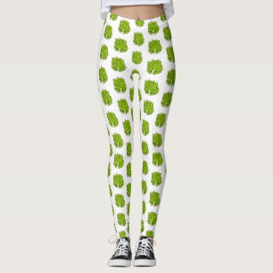Legging Ilustração de desenho animado com lesma de folha