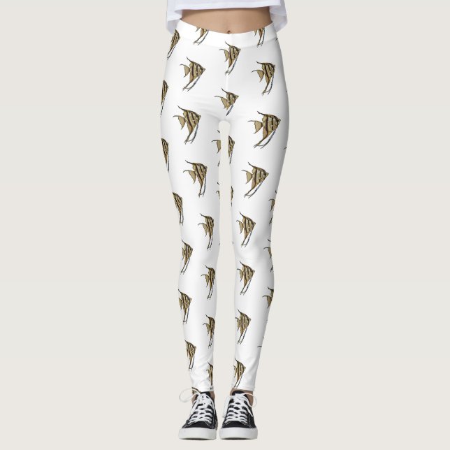 Legging Ilustração de desenho animado de Angelfish (Frente)
