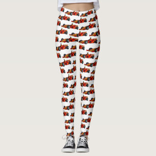 Legging Ilustração de desenho animado de carros de alta