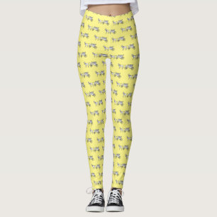 Legging Ilustração de desenho animado de carruagem e caval