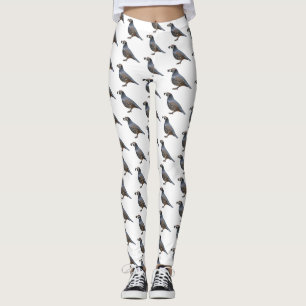 Legging Ilustração de desenho animado de codorniz da Calif