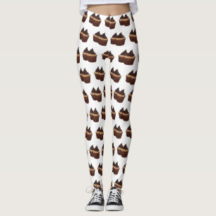 Legging ilustração de desenho animado de cupcake