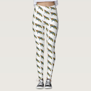 Legging Ilustração de desenho animado de gafanhoto de vara