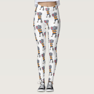 Legging Ilustração de desenho animado de jogador de fute