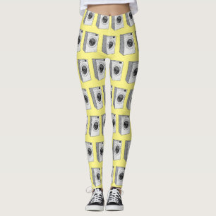 Legging Ilustração de desenho animado de máquina de lavar