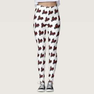 Legging Ilustração de desenho animado de motocicleta em tu