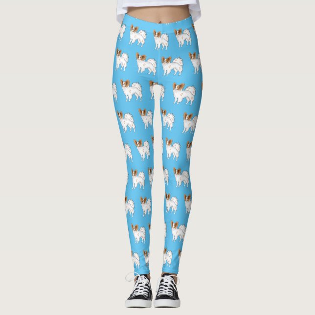 Legging Ilustração de desenho animado de Papillon (Frente)