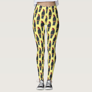 Legging ilustração de desenho animado de pássaro cacatua g