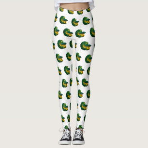 Legging Ilustração de desenho animado de peixe lutador sia