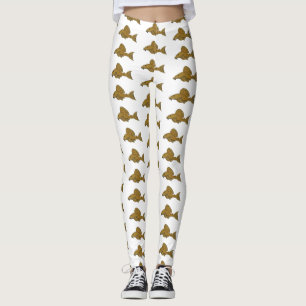 Legging Ilustração de desenho animado de peixe-palco