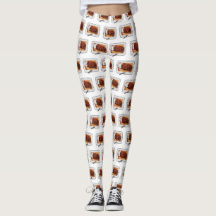 Legging Ilustração de desenho animado de peru-bravo