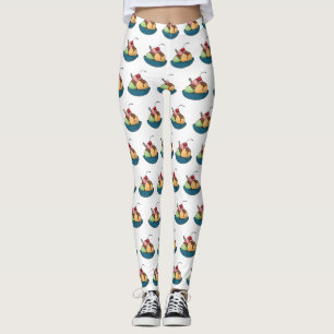 Legging ilustração de desenho animado de sorvete