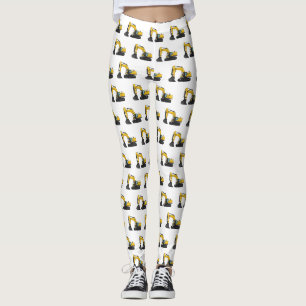 Legging Ilustração de desenho animado do crawler escavator