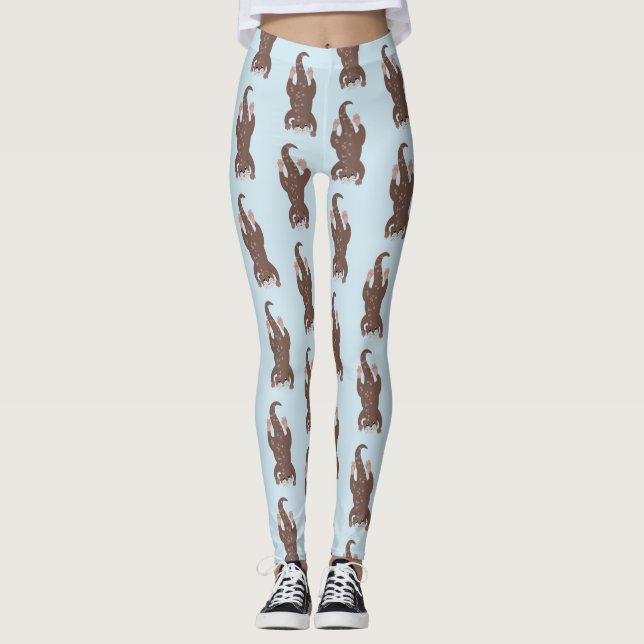 Legging Ilustração de desenho animado em lontra (Frente)