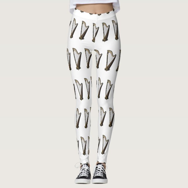 Legging Ilustração de desenho animado Harp (Frente)