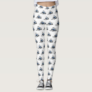 Legging Ilustração de desenho animado Snowmobile