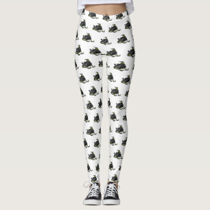 Legging Ilustração de desenho animado Snowmobile