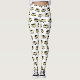 Legging Ilustração de desenho da van clássica