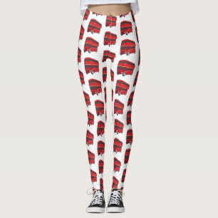 Legging Ilustração de desenho de barramento de dois andare