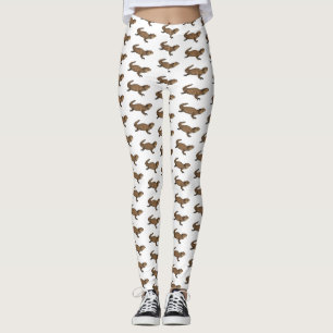 Legging Ilustração de desenho de lagarto girado por Armadi