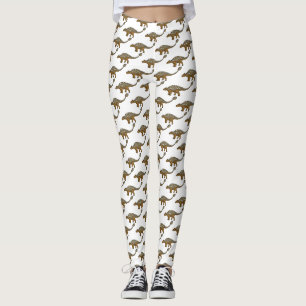 Legging Ilustração de dinossauro blindado Ankylosaurus
