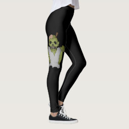 Legging Ilustração de Zumbi Assustador para o Halloween em