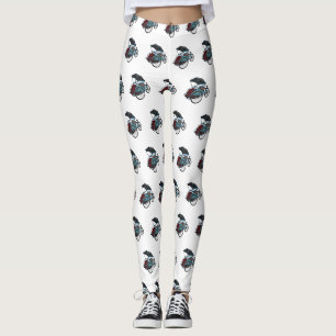 Legging Ilustração do desenho do rickshaw Ciclo