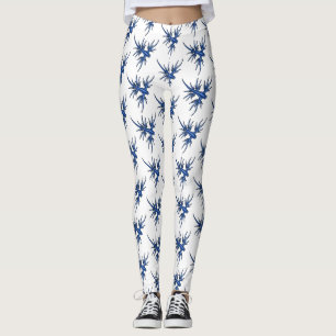 Legging Ilustração do dragão azul de lesma marinha